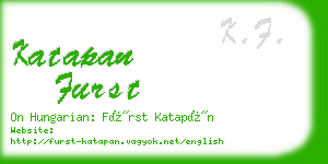 katapan furst business card
